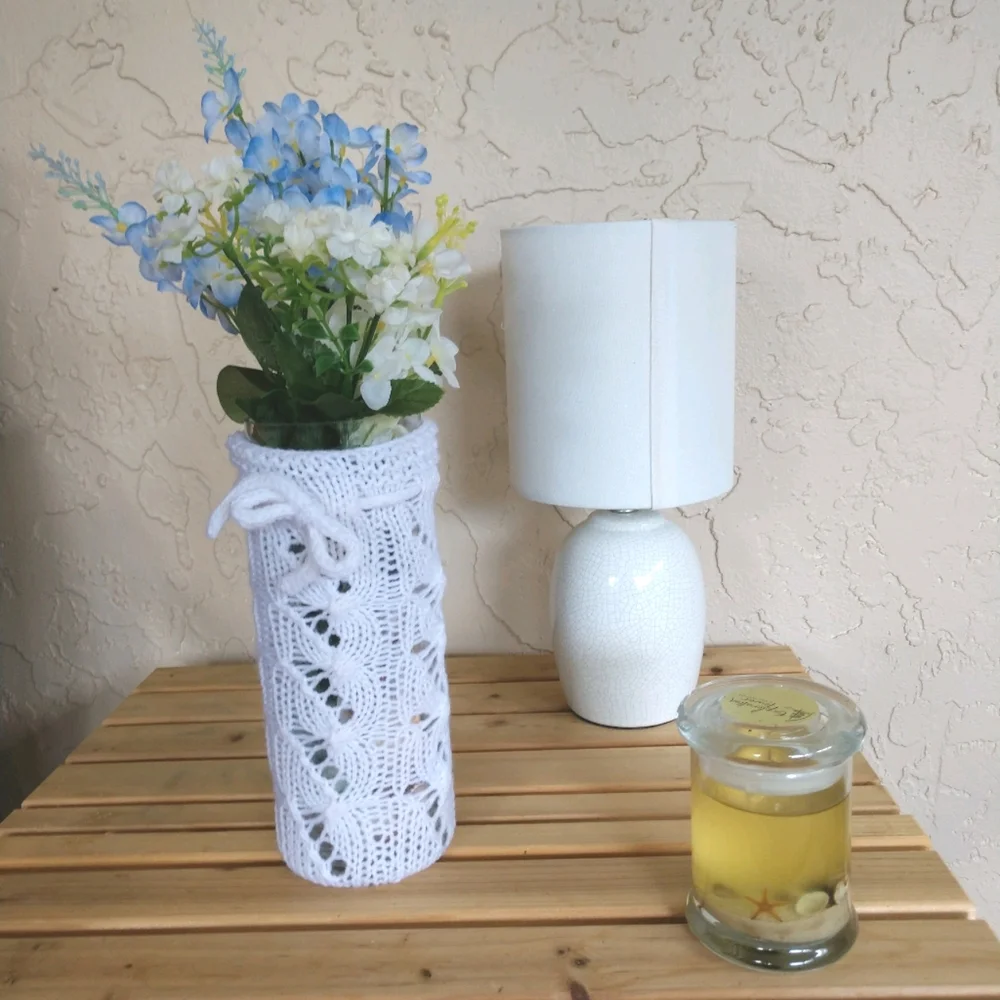 Hand Crafted Wine Bottle Vase Cover Gift Bar Cart Essential Botanical Holiday